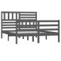 vidaXL Massivholzbett Grau 120x190 cm vidaXL Massivholzbett Grau 120x190 cm