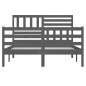 vidaXL Massivholzbett Grau 120x190 cm vidaXL Massivholzbett Grau 120x190 cm
