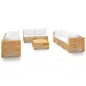vidaXL 9-tlg. Garten-Lounge-Set mit Kissen Massivholz Teak vidaXL 9-tlg. Garten-Lounge-Set mit Kissen Massivholz Teak