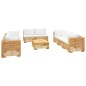 vidaXL 9-tlg. Garten-Lounge-Set mit Kissen Massivholz Teak vidaXL 9-tlg. Garten-Lounge-Set mit Kissen Massivholz Teak