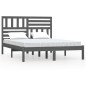 vidaXL Massivholzbett Grau 135x190 cm Kiefer vidaXL Massivholzbett Grau 135x190 cm Kiefer