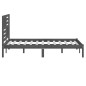 vidaXL Massivholzbett Grau 135x190 cm Kiefer vidaXL Massivholzbett Grau 135x190 cm Kiefer