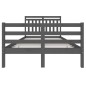 vidaXL Massivholzbett Grau 120x200 cm vidaXL Massivholzbett Grau 120x200 cm