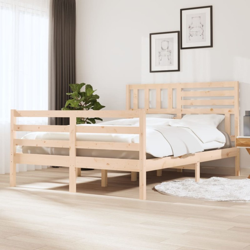 vidaXL Massivholzbett 150x200 cm vidaXL Massivholzbett 150x200 cm