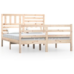 vidaXL Massivholzbett 150x200 cm