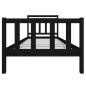 vidaXL Massivholzbett Schwarz 100x200 cm vidaXL Massivholzbett Schwarz 100x200 cm