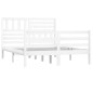 vidaXL Massivholzbett Weiß 140x190 cm vidaXL Massivholzbett Weiß 140x190 cm