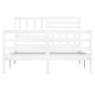 vidaXL Massivholzbett Weiß 140x190 cm vidaXL Massivholzbett Weiß 140x190 cm