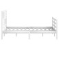 vidaXL Massivholzbett Weiß 140x190 cm vidaXL Massivholzbett Weiß 140x190 cm