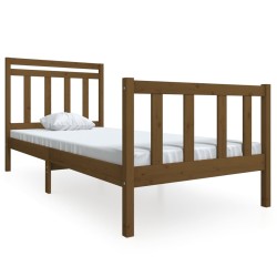 vidaXL Massivholzbett Honigbraun 100x200 cm