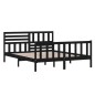 vidaXL Massivholzbett Schwarz 160x200 cm vidaXL Massivholzbett Schwarz 160x200 cm