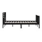 vidaXL Massivholzbett Schwarz 160x200 cm vidaXL Massivholzbett Schwarz 160x200 cm
