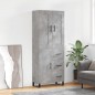 Highboard Betongrau 69,5x34x180 cm Holzwerkstoff Highboard Betongrau 69,5x34x180 cm Holzwerkstoff