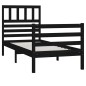 vidaXL Massivholzbett Schwarz 90x200 cm vidaXL Massivholzbett Schwarz 90x200 cm
