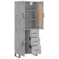 Highboard Betongrau 69,5x34x180 cm Holzwerkstoff Highboard Betongrau 69,5x34x180 cm Holzwerkstoff