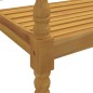 vidaXL Batavia-Bank mit Beigem Kissen 150 cm Massivholz Teak vidaXL Batavia-Bank mit Beigem Kissen 150 cm Massivholz Teak