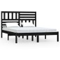 vidaXL Massivholzbett Schwarz Kiefer 140x190 cm vidaXL Massivholzbett Schwarz Kiefer 140x190 cm