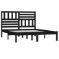 vidaXL Massivholzbett Schwarz Kiefer 140x190 cm vidaXL Massivholzbett Schwarz Kiefer 140x190 cm