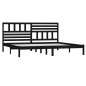 vidaXL Massivholzbett Schwarz 180x200 cm Kiefer vidaXL Massivholzbett Schwarz 180x200 cm Kiefer