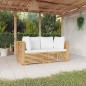 vidaXL Garten-Ecksofas mit Kissen 2 Stk. Massivholz Teak vidaXL Garten-Ecksofas mit Kissen 2 Stk. Massivholz Teak
