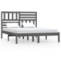 vidaXL Massivholzbett Grau Kiefer 140x190 cm vidaXL Massivholzbett Grau Kiefer 140x190 cm