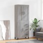 vidaXL Highboard Grau Sonoma 69,5x34x180 cm Holzwerkstoff vidaXL Highboard Grau Sonoma 69,5x34x180 cm Holzwerkstoff
