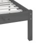 vidaXL Massivholzbett Grau Kiefer 140x190 cm vidaXL Massivholzbett Grau Kiefer 140x190 cm
