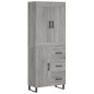 vidaXL Highboard Grau Sonoma 69,5x34x180 cm Holzwerkstoff vidaXL Highboard Grau Sonoma 69,5x34x180 cm Holzwerkstoff