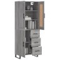 vidaXL Highboard Grau Sonoma 69,5x34x180 cm Holzwerkstoff vidaXL Highboard Grau Sonoma 69,5x34x180 cm Holzwerkstoff