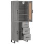 vidaXL Highboard Grau Sonoma 69,5x34x180 cm Holzwerkstoff vidaXL Highboard Grau Sonoma 69,5x34x180 cm Holzwerkstoff