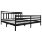 vidaXL Massivholzbett Schwarz 200x200 cm vidaXL Massivholzbett Schwarz 200x200 cm