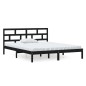 vidaXL Massivholzbett Schwarz 120x190 cm vidaXL Massivholzbett Schwarz 120x190 cm