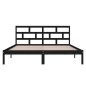 vidaXL Massivholzbett Schwarz 120x190 cm vidaXL Massivholzbett Schwarz 120x190 cm