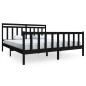vidaXL Massivholzbett Schwarz 180x200 cm vidaXL Massivholzbett Schwarz 180x200 cm