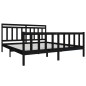 vidaXL Massivholzbett Schwarz 180x200 cm vidaXL Massivholzbett Schwarz 180x200 cm