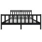vidaXL Massivholzbett Schwarz 180x200 cm vidaXL Massivholzbett Schwarz 180x200 cm