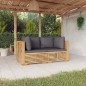 vidaXL Garten-Ecksofas mit Kissen 2 Stk. Massivholz Teak vidaXL Garten-Ecksofas mit Kissen 2 Stk. Massivholz Teak