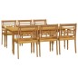 vidaXL 7-tlg. Garten-Essgruppe Massivholz Teak vidaXL 7-tlg. Garten-Essgruppe Massivholz Teak