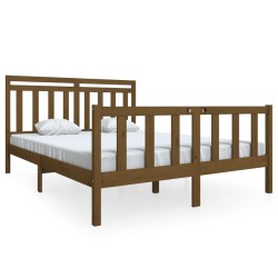 vidaXL Massivholzbett Honigbraun 150x200 cm
