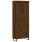 Highboard Braun Eichen-Optik 69,5x34x180 cm Holzwerkstoff Highboard Braun Eichen-Optik 69,5x34x180 cm Holzwerkstoff