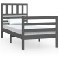 vidaXL Massivholzbett Grau 90x200 cm vidaXL Massivholzbett Grau 90x200 cm