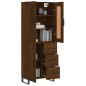 Highboard Braun Eichen-Optik 69,5x34x180 cm Holzwerkstoff Highboard Braun Eichen-Optik 69,5x34x180 cm Holzwerkstoff