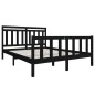 vidaXL Massivholzbett Schwarz 150x200 cm vidaXL Massivholzbett Schwarz 150x200 cm