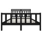 vidaXL Massivholzbett Schwarz 150x200 cm vidaXL Massivholzbett Schwarz 150x200 cm