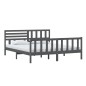 vidaXL Massivholzbett Grau 180x200 cm vidaXL Massivholzbett Grau 180x200 cm