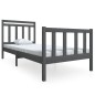 vidaXL Massivholzbett Grau 90x190 cm vidaXL Massivholzbett Grau 90x190 cm