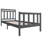 vidaXL Massivholzbett Grau 90x190 cm vidaXL Massivholzbett Grau 90x190 cm