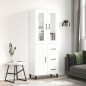 Highboard Weiß 69,5x34x180 cm Holzwerkstoff Highboard Weiß 69,5x34x180 cm Holzwerkstoff