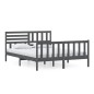vidaXL Massivholzbett Grau 150x200 cm vidaXL Massivholzbett Grau 150x200 cm