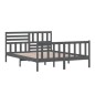 vidaXL Massivholzbett Grau 150x200 cm vidaXL Massivholzbett Grau 150x200 cm